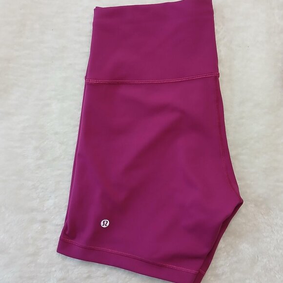 Lululemon Wunder Train High Rise Short 6" Magenta Purple Size 12 - Picture 3 of 8